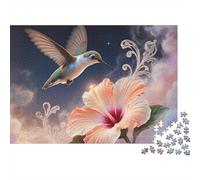 Colibris et Fleurs 1000 Pièces Nuage Hum Puzzle Adulte Qualité Premium Anti-Stress Difficile pour Experts pour Collectionner Édition Limitée 52x38cm/1000pcs