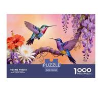 Colibris Puzzle 1000 Pièces Adultes intéressant Puzzles 1000 Pièces Peinture Art Décor À La Maison 70x50cm/1000pcs
