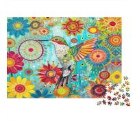 Colibris Puzzle 1000 Pièces pour Adultes Animaux Puzzles 1000 Pièces Jeu Éducatif Cadeau 70x50cm/1000pcs