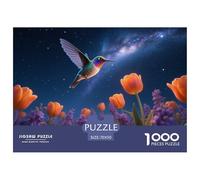Colibris Puzzles 1000 Pieces Cadeau Unique Jeu Éduchatif Défi Jouet À De Qualité Supérieure Peinture Art pour Adultes Et Enfants À Partir De 14 Ans 70x50cm/1000pcs