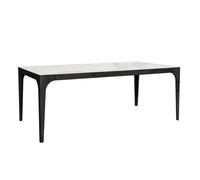 COLICO table extensible CARGO 200(250-300)x100 cm (Calacatta or mat - Chêne noir absolu et Grès effet Marbre)