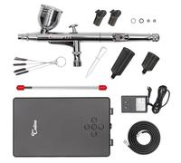 Colima 2025 Upgrade 55psi Airbrush Kit - Double Action Airbrush & Mini Compresseur avec Accessoires - pour Peinture, Maquillage, Modèles, Nail Art - Débutant et Professionnel
