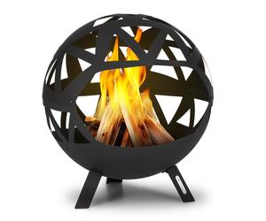 Colima brasero Ø 66 cm forme sphérique avec grille à charbon de bois et cendrier géométrique