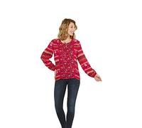 Coline - Blouse crêpe de Viscose Manches Longues - Couleur : Fushia - Taille : L