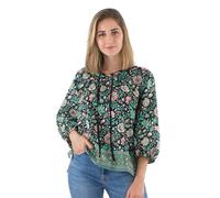 Coline - Blouse d'été imprimé Floral en Coton - Couleur : Noir - Taille : L