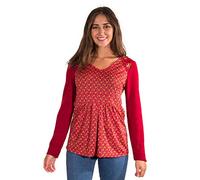 Coline - Blouse Femme imprimée - Couleur : Bordeaux - Taille : M