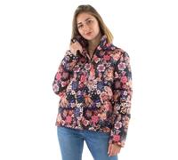 Coline - Doudoune femme imprimé fleurs - Couleur : Noir - Taille : S