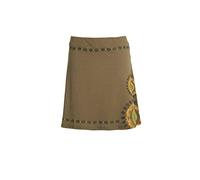 Coline - Jupe Courte Ethnique - Couleur : Kaki - Taille : M