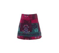Coline - Jupe Courte Patch - Couleur : Bordeaux - Taille : XL