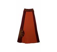 Coline - Jupe Longue Bicolore - Couleur : Rouille- Taille : M