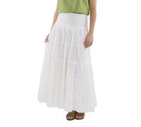 Coline : Jupe Longue Blanche aux Broderies anglaises - Couleur : Blanc - Taille : S/M