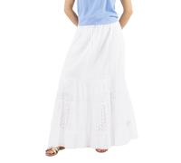 Coline : Jupe Longue Blanche brodée - Couleur : Blanc - Taille : L/XL
