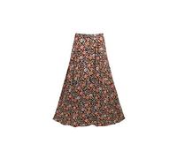 Coline - Jupe Longue imprimé Petites Fleurs - Couleur : Noir - Taille : XXL
