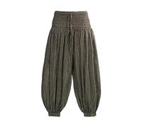 Coline - Pantalon Aladin Coton rayé - Couleur : Noir 27 - Taille Unique