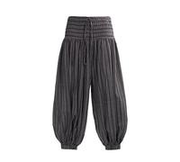 Coline - Pantalon Aladin Coton rayé - Couleur : Noir 42 - Taille Unique