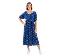 Coline - Robe Courte cintrée imprimée - Couleur : Marine - Taille : M