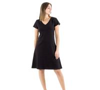 Coline - Robe Courte cintrée Unie Manches Courtes - Couleur : Noir - Taille : L