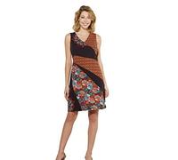 Coline - Robe Courte d'été Ethnique - Couleur : Noir - Taille : L