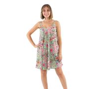 Coline - Robe Courte évasée imprimé Cachemire - Couleur : Kaki - Taille : S/M