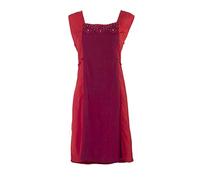 Coline - Robe Courte Femme Viscose brodée - Couleur : Corail - Taille : M