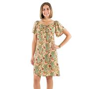 Coline - Robe Courte Fluide Ethnique - Couleur : Beige - Taille : S/M