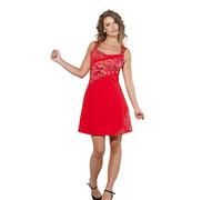 Coline - Robe Courte imprimé placé - Couleur : Rouge - Taille : M