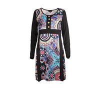 Coline - Robe Courte Punchy à Manches Longues - Couleur : Noir- Taille : M