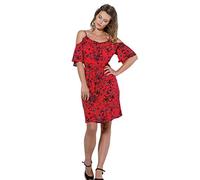 Coline - Robe Courte Viscose - Couleur : Rouge - Taille : M