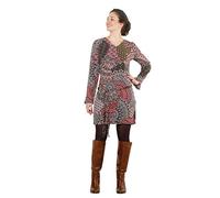 Coline - Robe imprimée Manches Longues - Couleur : Noir - Taille : 3XL