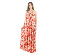 Coline - Robe Longue bohème Dos Nu - Couleur : Rouge - Taille : S/M
