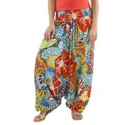 Coline : Sarouel 3 en 1 imprimé coloré Floral - Couleur : Rouge - Taille Unique