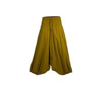 Coline - Sarouel coton fin femme uni - Couleur : Anis - Taille Unique