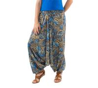 Coline - Sarouel Femme 3 en 1 bohème - Couleur : Taupe - Taille Unique