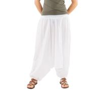 Coline - Sarouel Femme en Coton Fin - Couleur : Blanc - Taille Unique