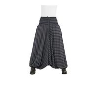 Coline - Sarouel népalais Coton rayé - Couleur : Noir 42 - Taille Unique