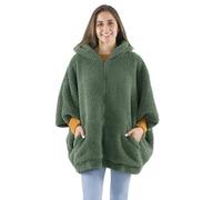 Coline - Veste cocooning oversize manches 3/4 - Couleur : Kaki - Taille Unique