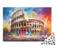 Colisée Architecture Art 1000 Pièces Mini Puzzle pour Adultes Idée Cadeau | 70x50cm Carton Amateurs De Puzzles Détente Puzzle Artisanal Cadeau D'anniversaire Décoration Maison