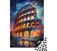 Colisée Architecture Coucher 1000 Pièces Mini Puzzle pour Adultes Idée | 70x50cm Papier Amateurs De Puzzles Détente Puzzle Artisanal Cadeau Anniversaire Décor Maison