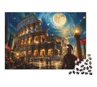 Colisée Clair De Lune Soldat 1000pcs Mini Puzzle pour Adultes Difficile | 52x38cm Carton Décor Salon Structure Durable Cadeau Anniversaire Soulagement Du Stress