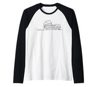 Colisée Line Art Passionné d'Histoire Manche Raglan
