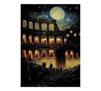 Colisée Nuit Ciel Puzzle, 1000 Pièces pour Adultes Haute Qualité | 70x50cm Amateurs d'art, Cadeau d'anniversaire, Carton, Apaisement de l'humeur, Découpe précise