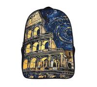 colisée petit sac a dos élégant décontracté livre sac 2 compartiment pour élèves primaire et secondaire vue nocturne imprimé 3d sac à dos-16,pour les voyages les affaires