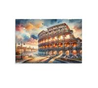 Colisée Romain aquarellePuzzle 1000 Pièces Adultes Et Enfants,Casse-tête,Anti-Stress,Déco Murale, Premium,Carton,Dès 14 Ans,Jeu Éducatif,Défi,Détente 50x70cm