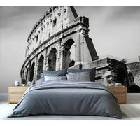 Colisée Rome Italie 3D Panoramique Papier peint mural personnalisé, patrimoine historique européen, papier peint photo d'arène italienne, affiche murale décoration pour chambre à coucher, salon