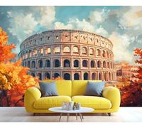 Colisée Rome Italie 3D Panoramique Papier peint mural personnalisé, patrimoine historique européen, papier peint photo d'arène italienne, affiche murale décoration pour chambre à coucher, salon