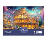 Colisée sous Croissant et étoiles Puzzle De 1000 Pièces Bâtiment Dreamy Landmark Cadeau d'anniversaire Parfait pour Enfants Et Adultes 38x26cm/1000pcs
