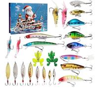 Colitt Fishing Advent Calendar, 24 Days Of Surprise Fishings Tackle, Reusable Gear, Fishing Tackle Countdown, Ideal Gift for Anglers (A)