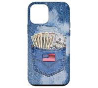 Coll Jeanse Pocket with USA Flag Illustration Graphic Design Coque pour iPhone 12 Mini