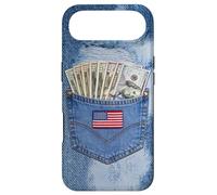 Coll Jeanse Pocket with USA Flag Illustration Graphic Design Coque pour iPhone Air