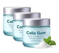 Colla Gum Collagen Powder for Teeth, Teeth Whitening Powder with Collagen & Hydroxyapatite, Poudre De Soin Buccal Renforçant Le Sourire, Protection Des Gencives Et De L'émail Pour Un Usage Quoti (3PC)
